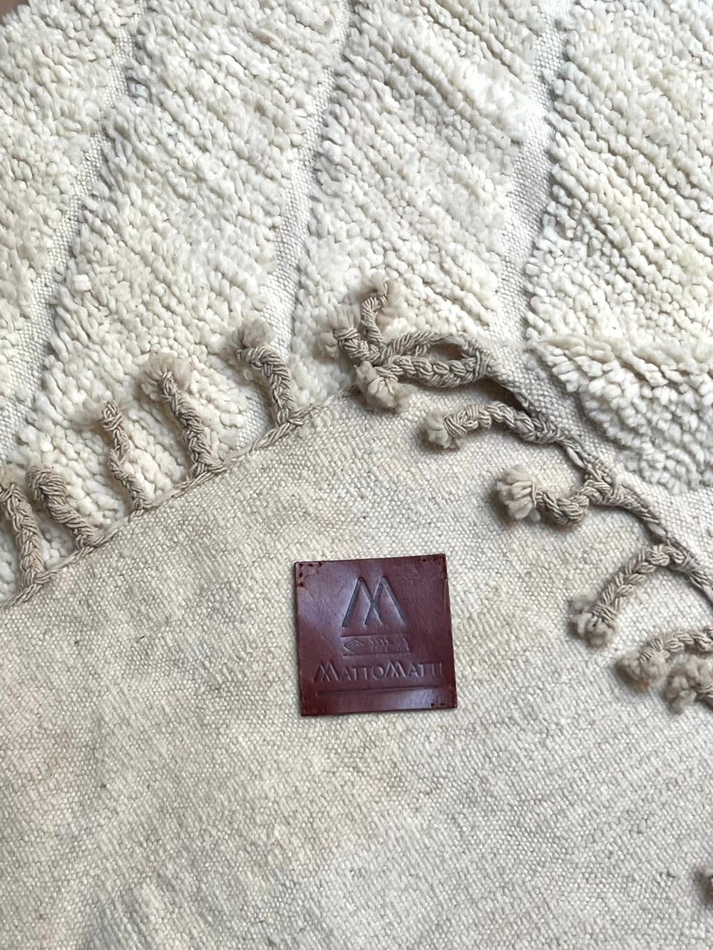 Moroccan All White Rug 290x195cm