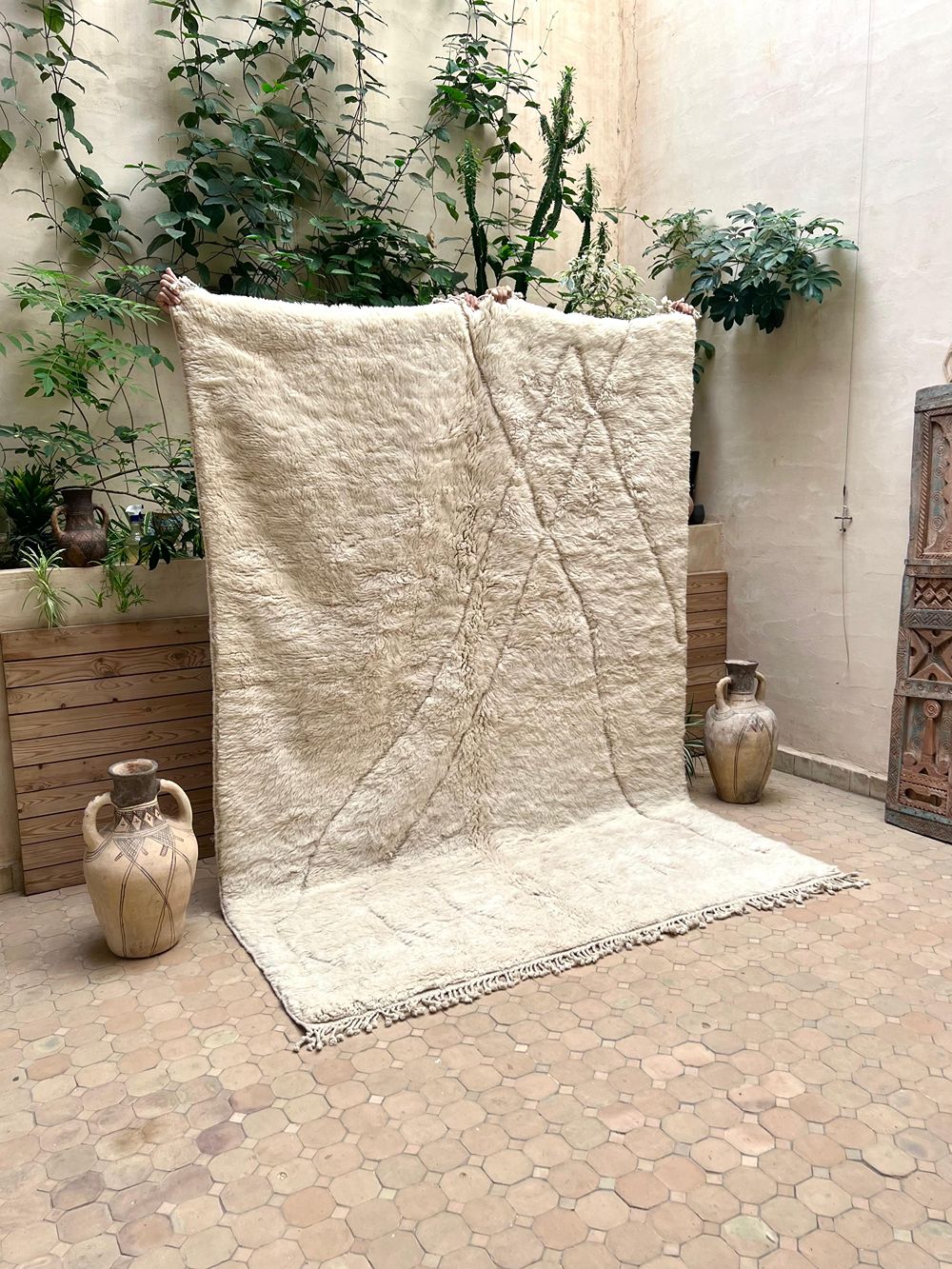 Marokkolainen Mrirt Jääkarhu matto 275x195cm