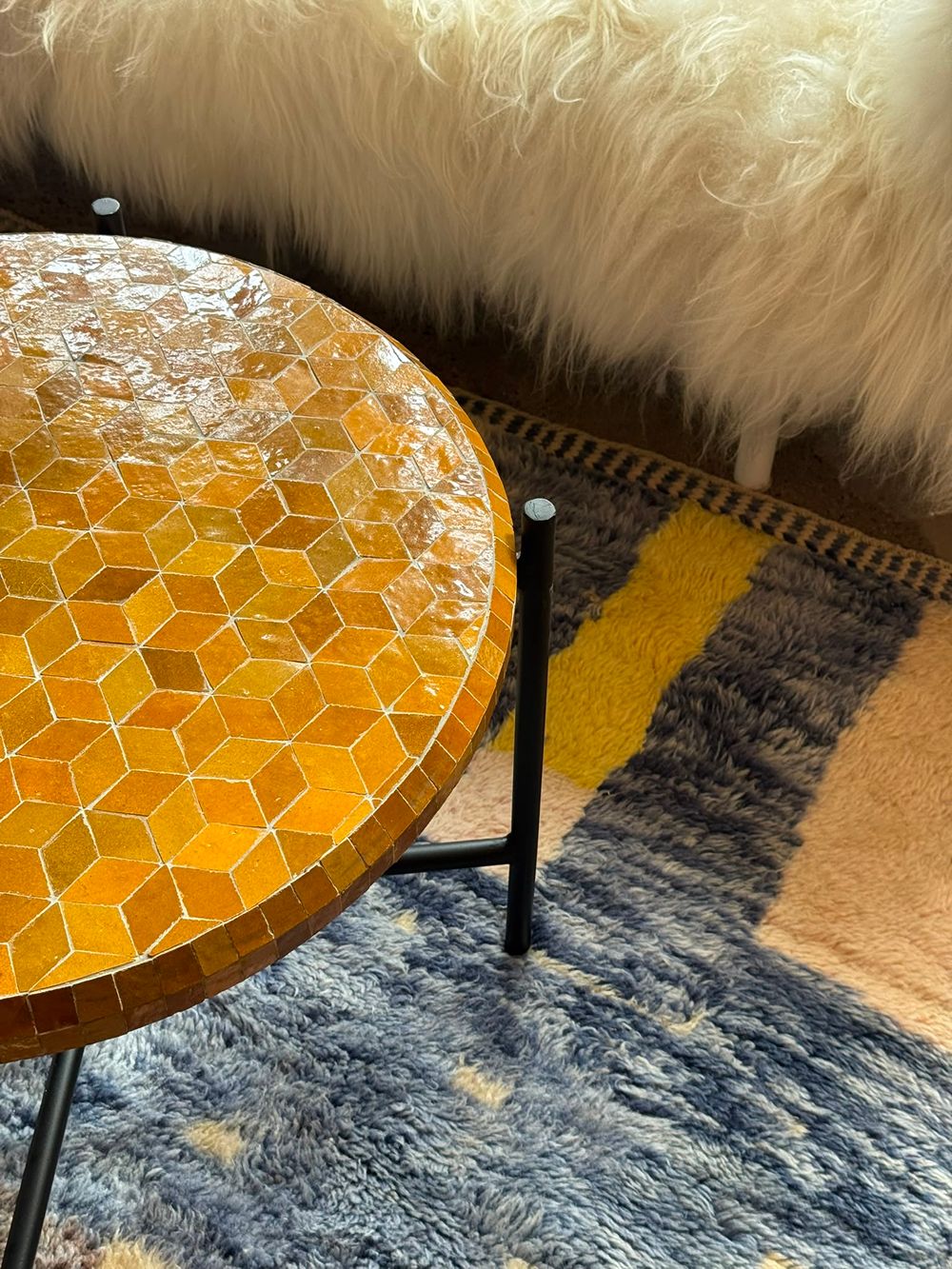 Mosaic Table Mustard