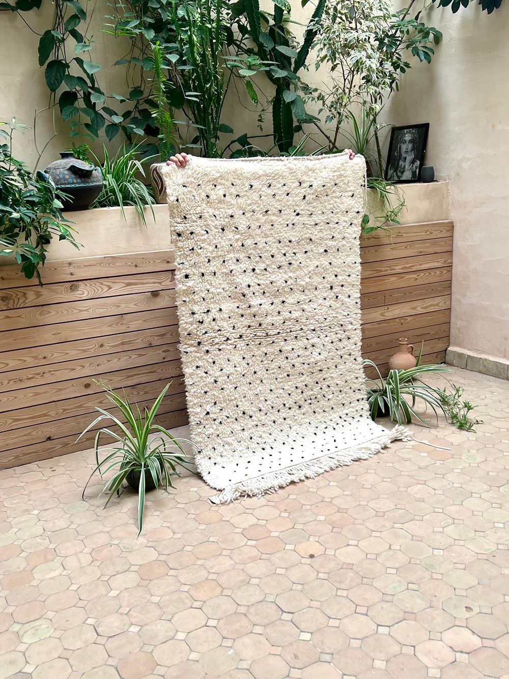 Marokkolainen pilkullinen matto 140x95cm