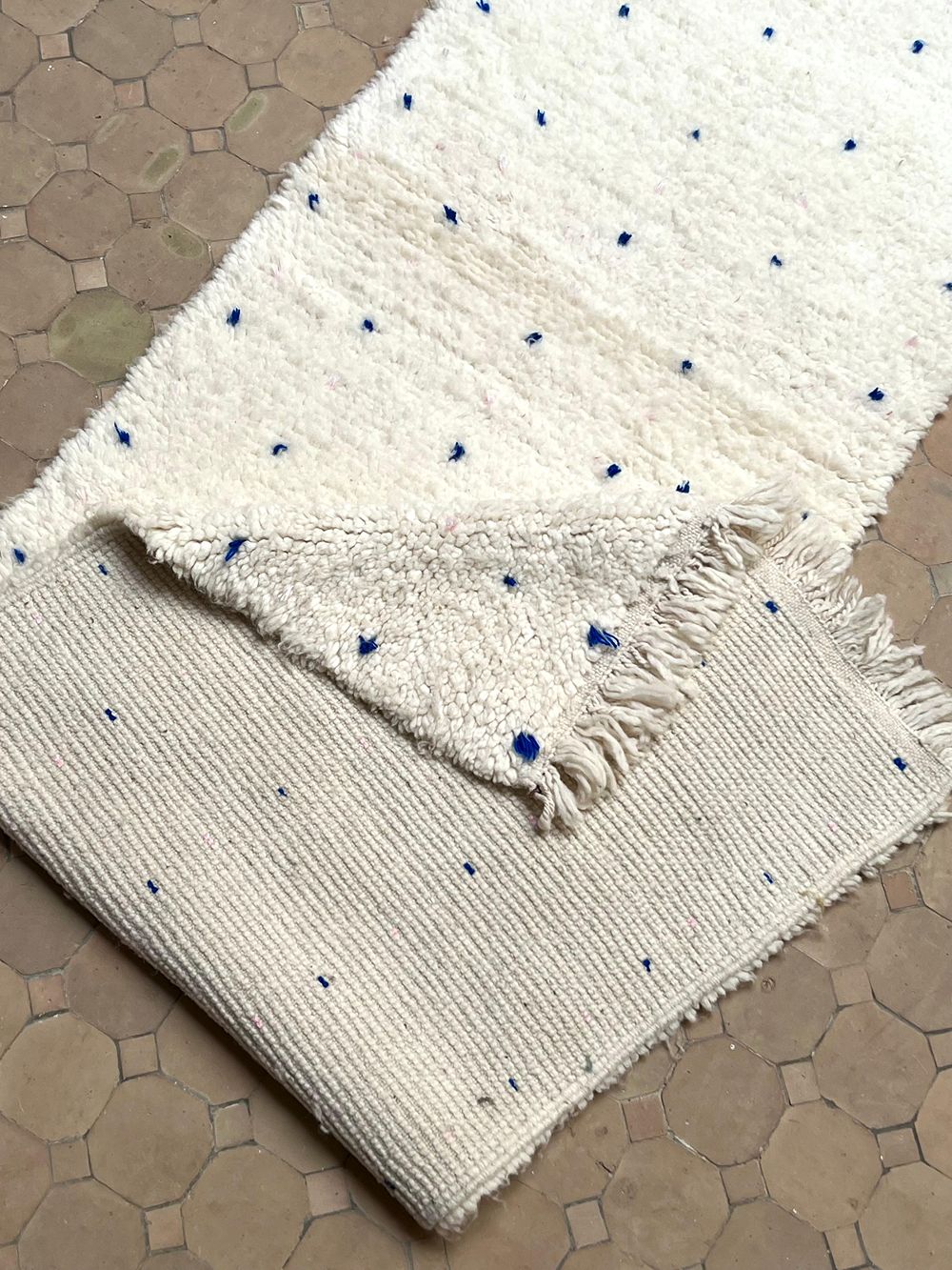Marokkolainen pilkullinen käytävämatto 280x70cm