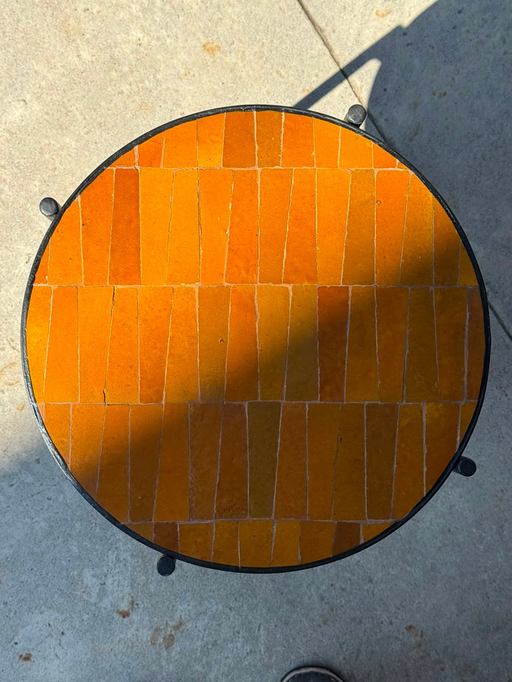 Mosaic side table Mustard