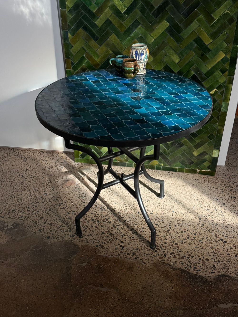 Mosaic Table Blue Salmon