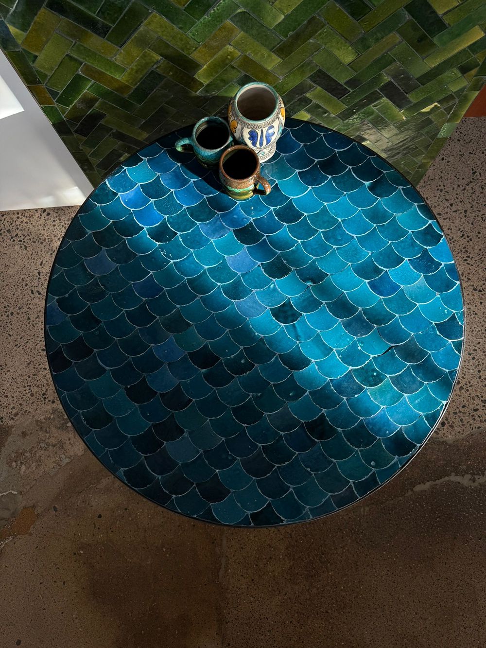 Mosaic Table Blue Salmon