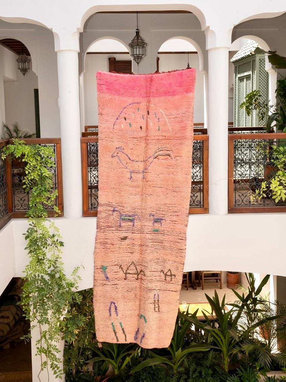 Moroccan Vintage Boujaad Runner Rug 335x110cm