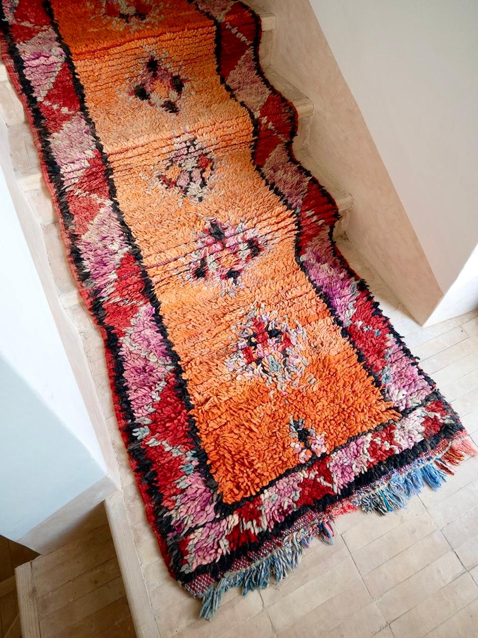 Marokkolainen vintage Boujaad matto 370x80cm