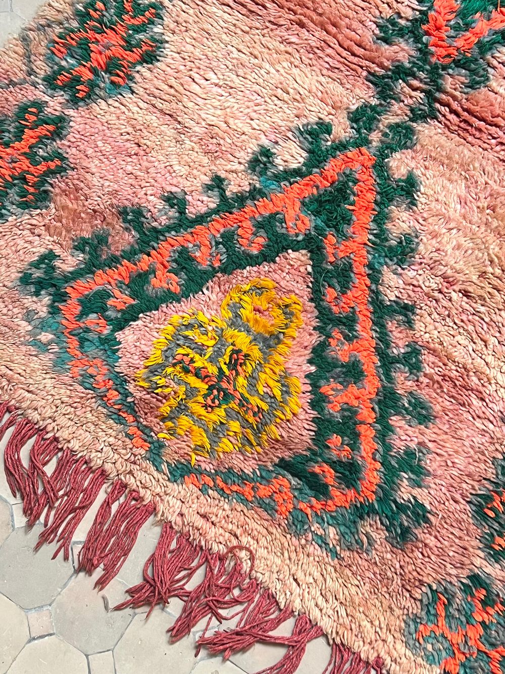 Marokkolainen vintage Boujaad matto 315x105cm