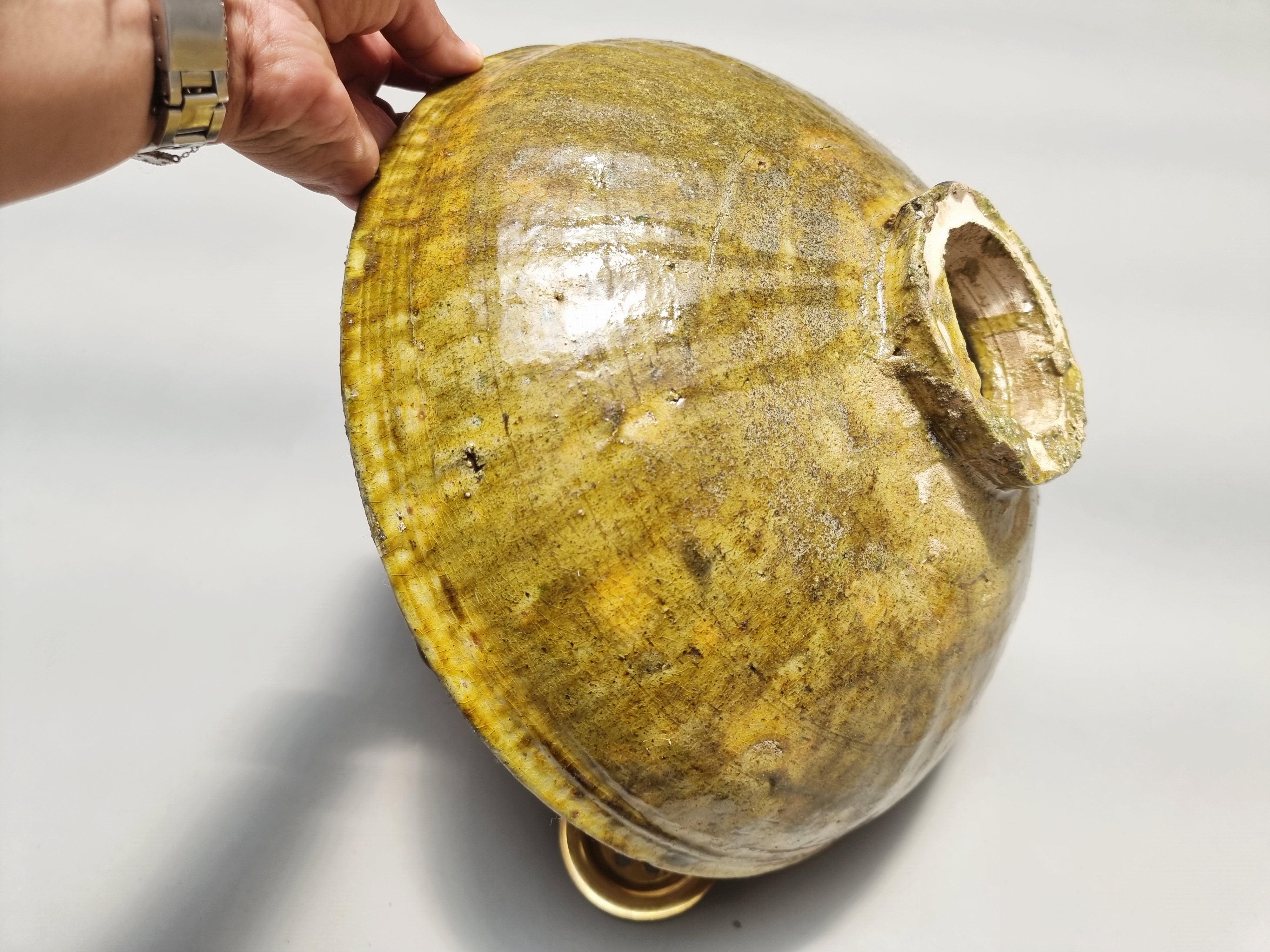 Moroccan Tamgeroute Yellow Washbasin Sink ⌀32cm