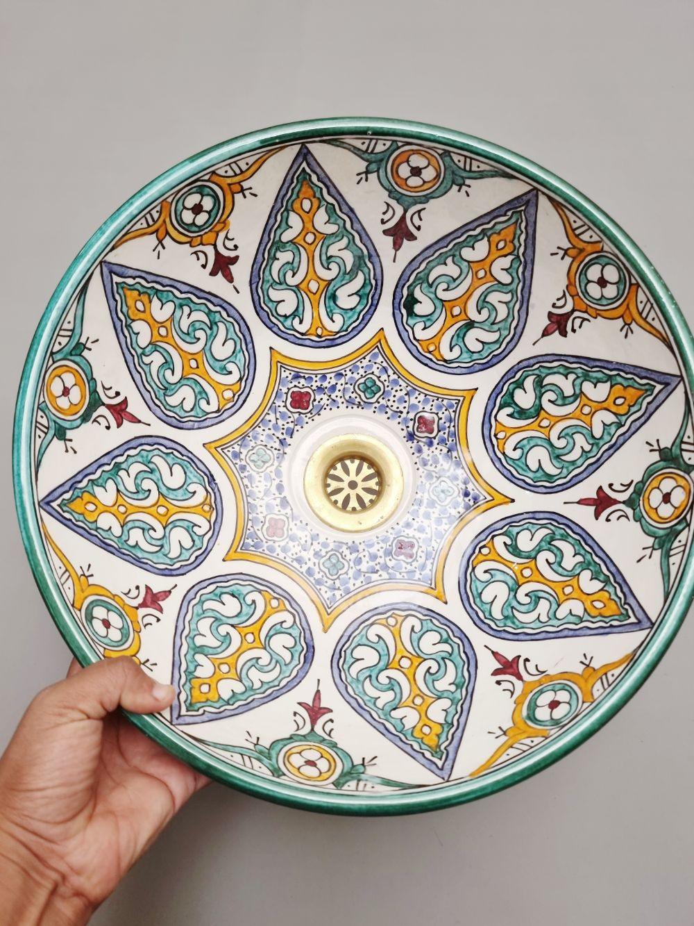 Order by Size: Moroccan Washbasin sink Leaf