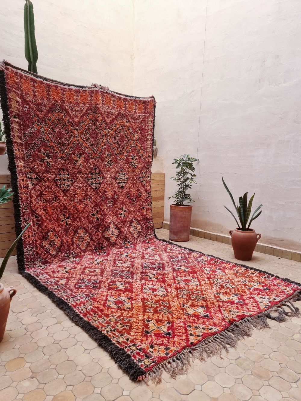 Moroccan Vintage Beni M'Guild Rug 370x185cm