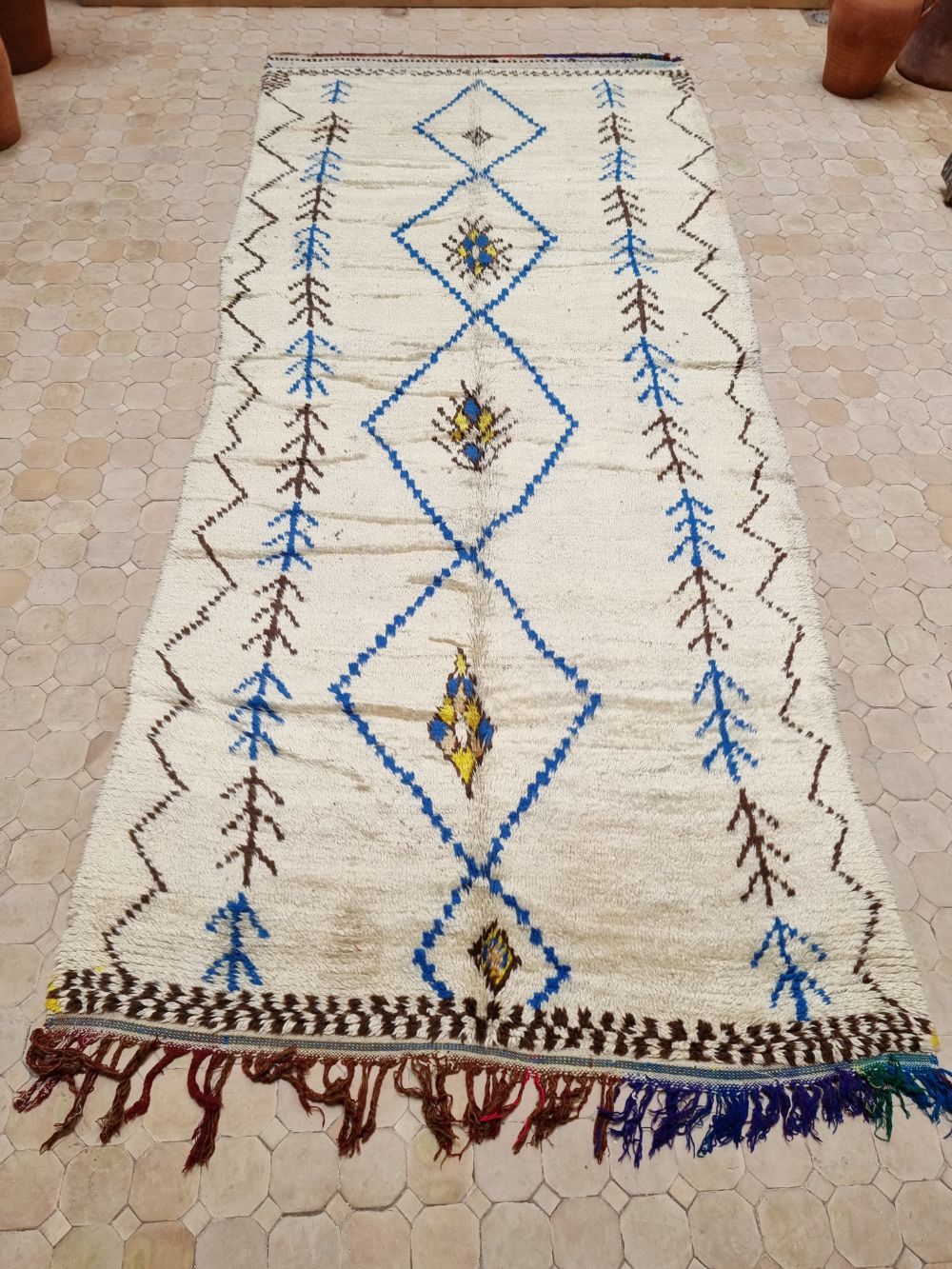 Moroccan Vintage Azilal Rug 330x135cm