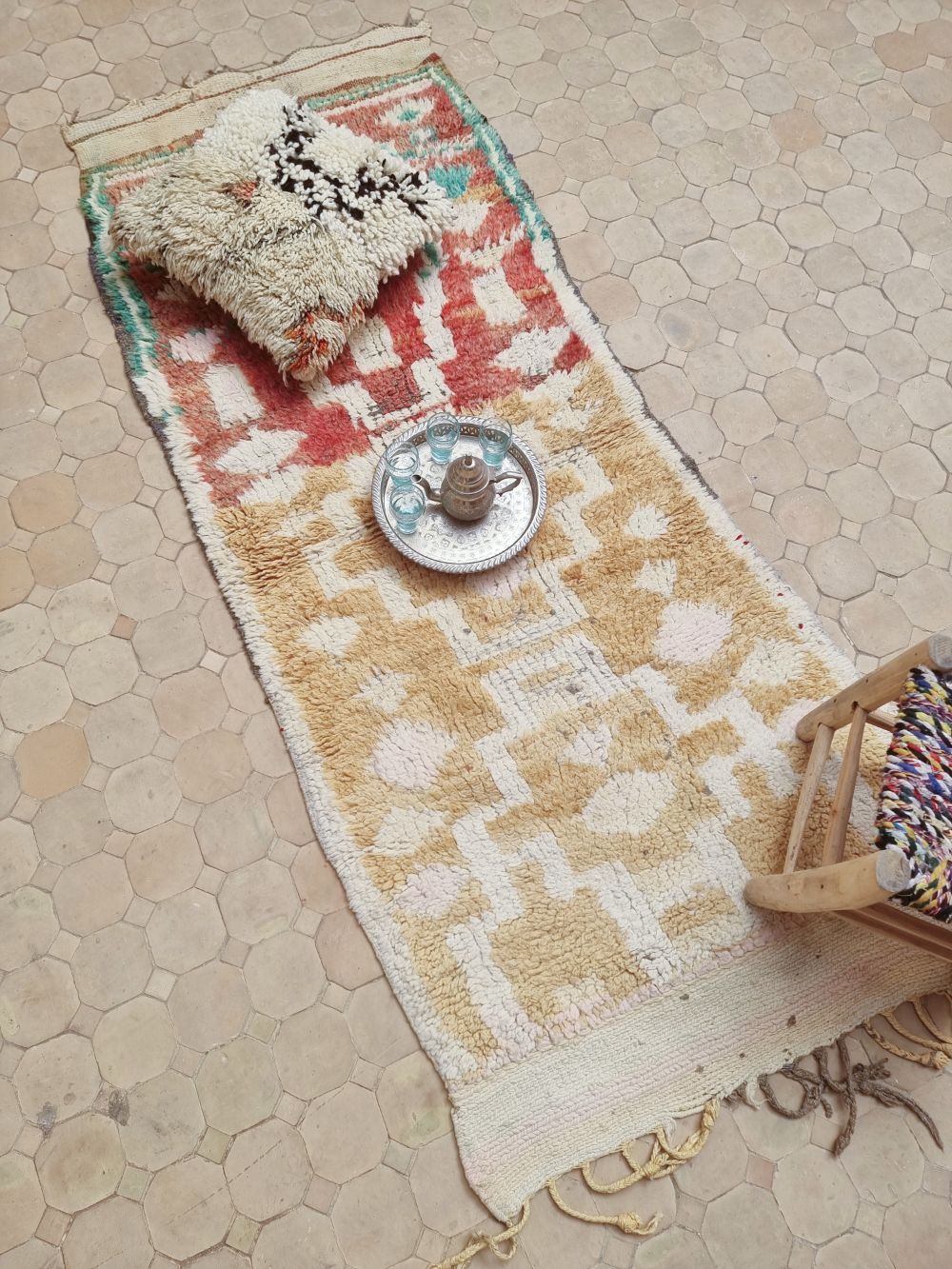 Marokkolainen vintage Boujaad matto 190x75cm