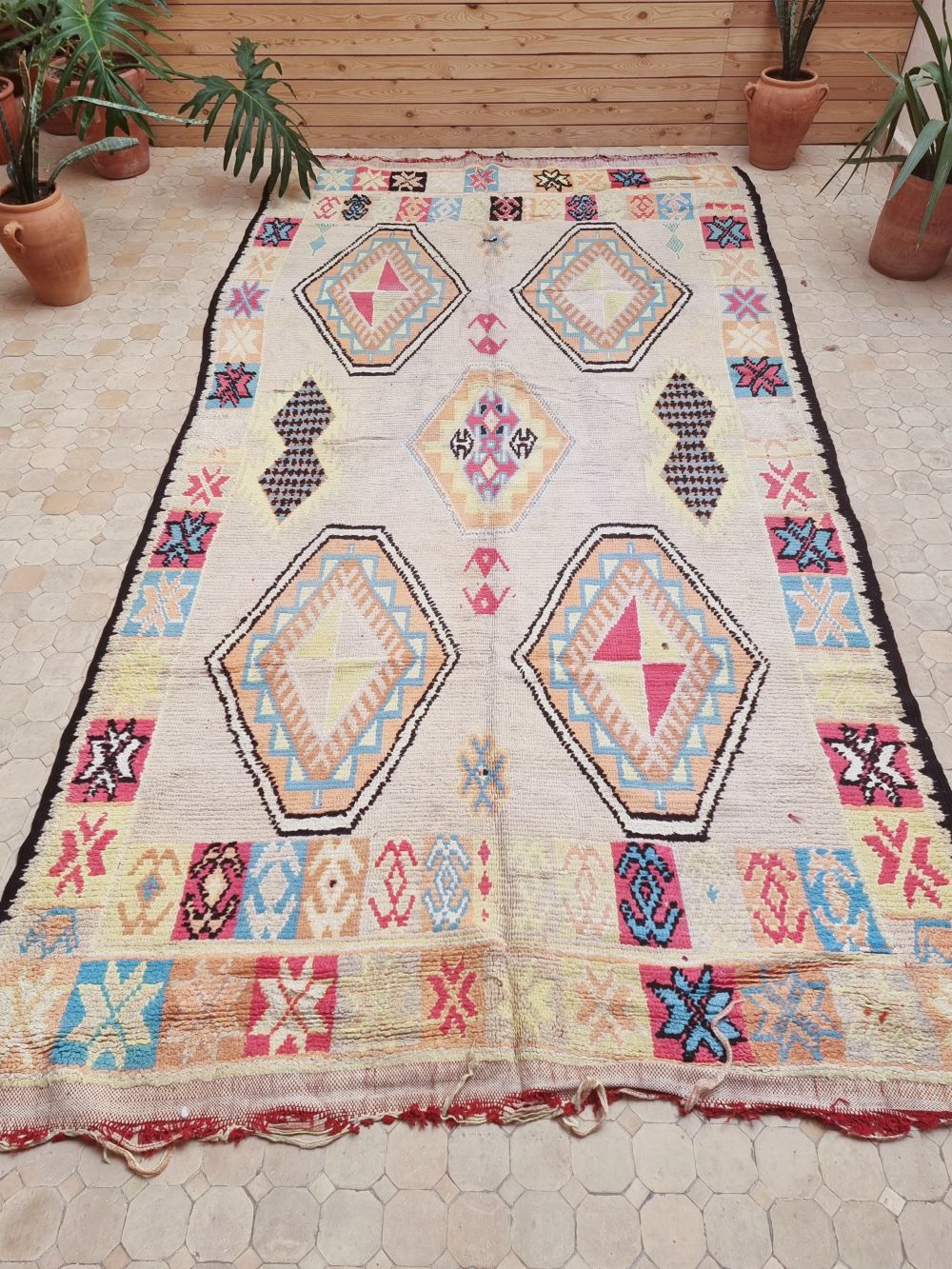 Marokkolainen vintage Boujaad matto 380x190cm