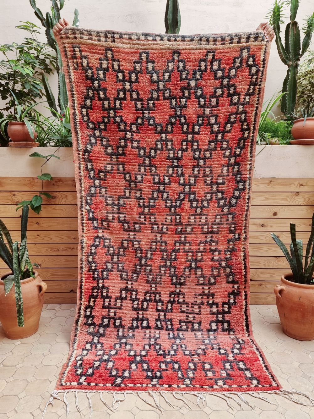 Marokkolainen vintage Boujaad matto 215x110cm