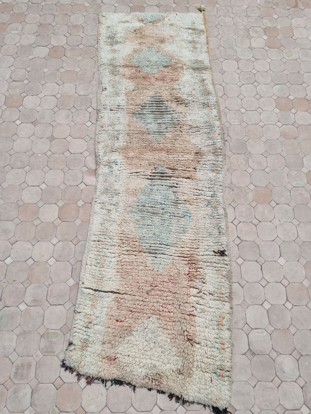 Marokkolainen vintage Boujaad käytävämatto 220x70cm