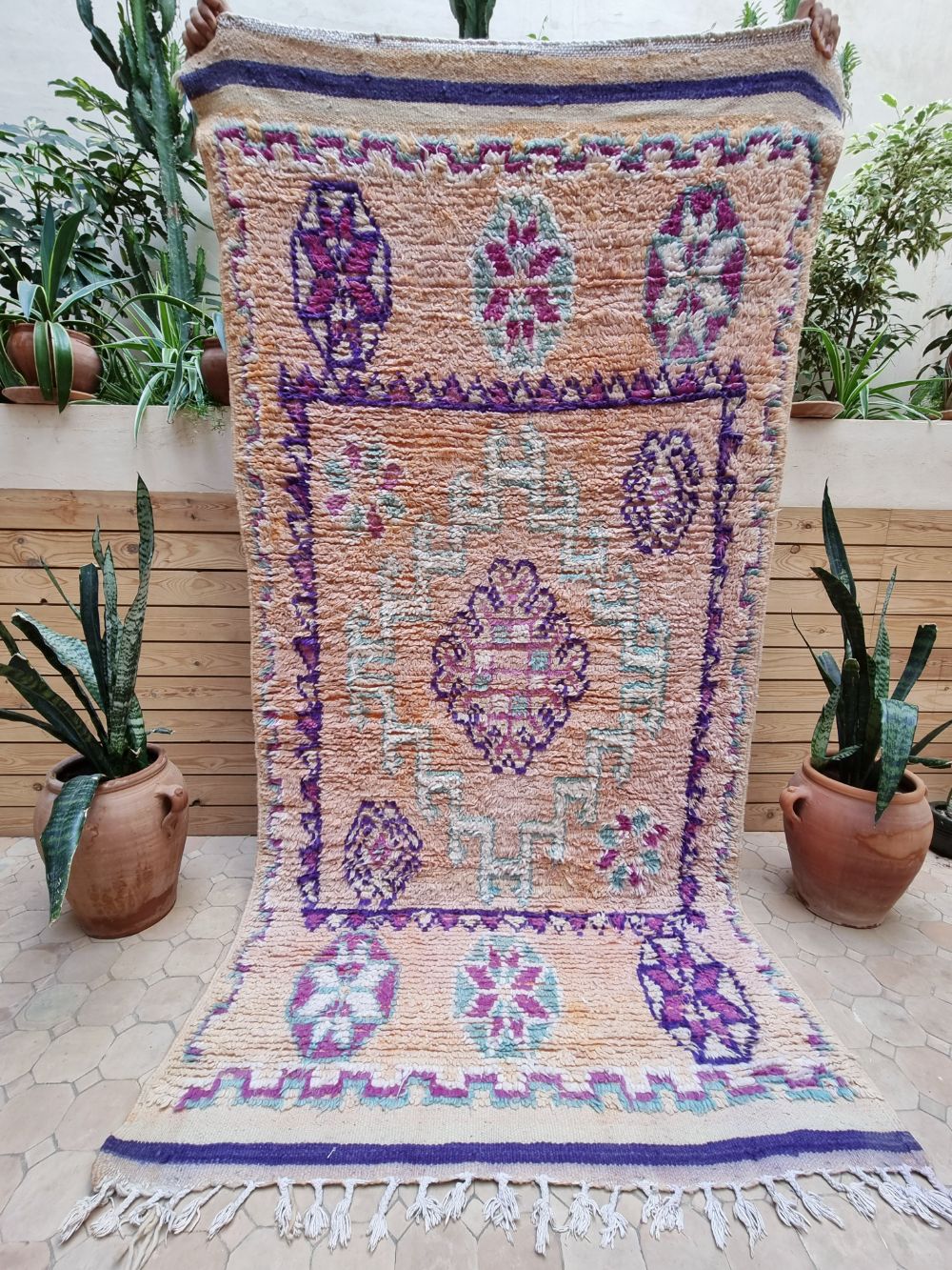 Moroccan Vintage Boujaad Rug 220x110cm