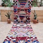 Marokkolainen vintage Boucherouite matto 360x115cm