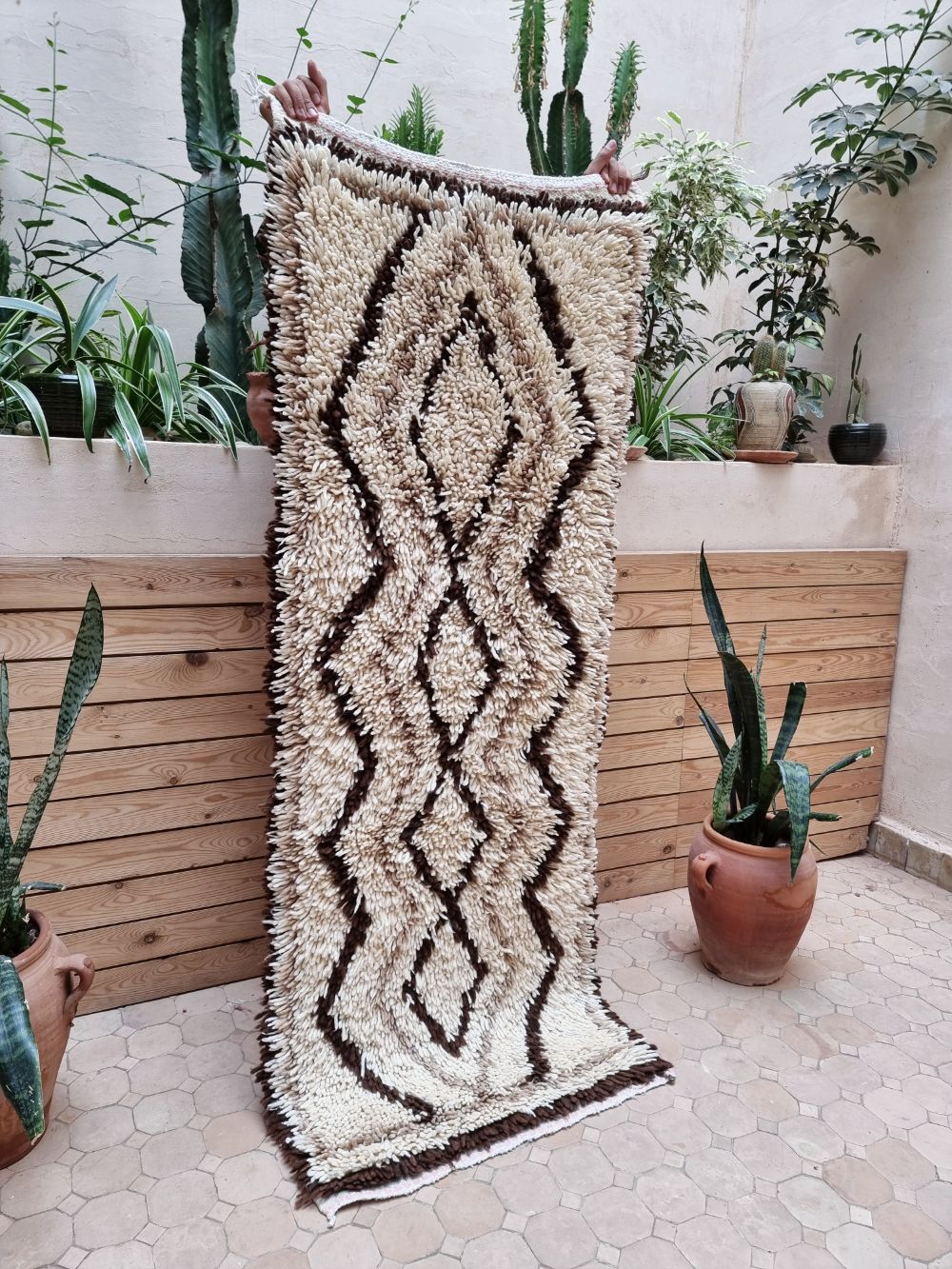 Marokkolainen vintage Azilal-matto 180x65cm
