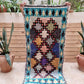 Marokkolainen vintage Boucherouite matto 145x70cm 
