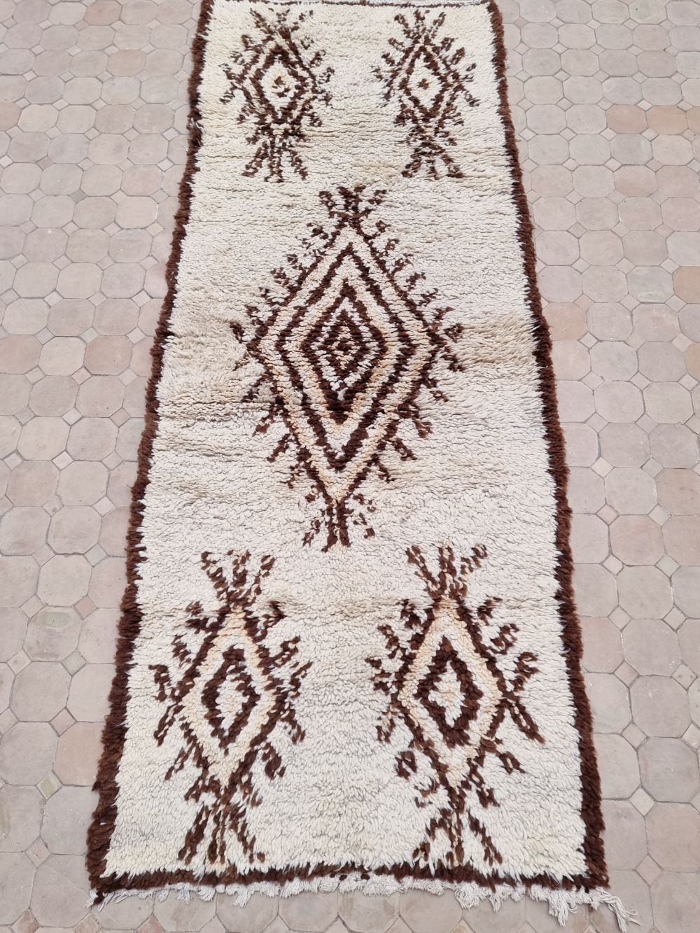 Marokkolainen vintage Beni Ouarain matto 205x80cm