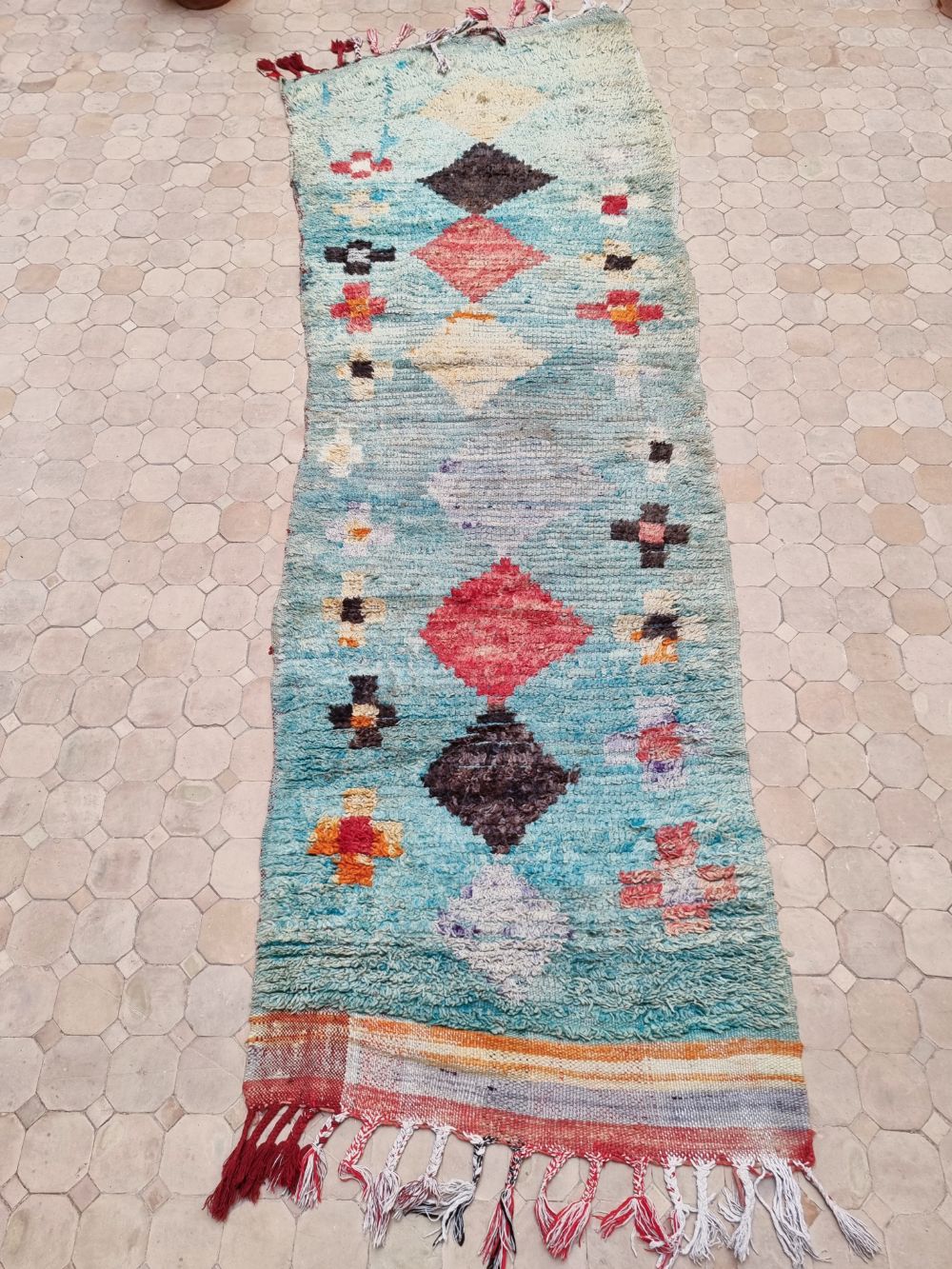 Marokkolainen vintage Boujaad käytävämatto 280x80cm