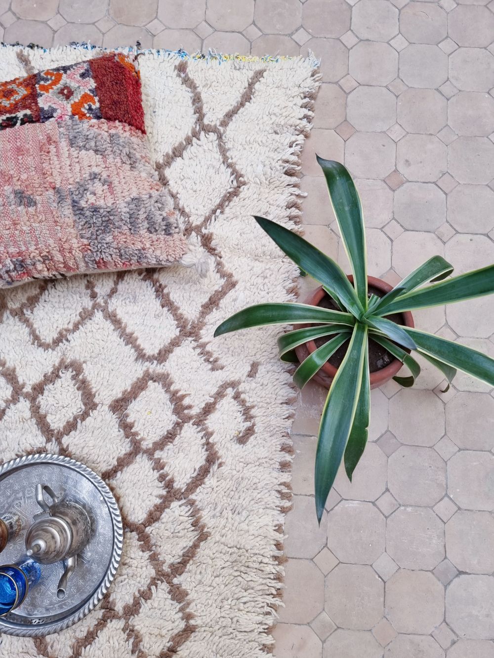 Marokkolainen vintage Azilal-matto 200x75cm