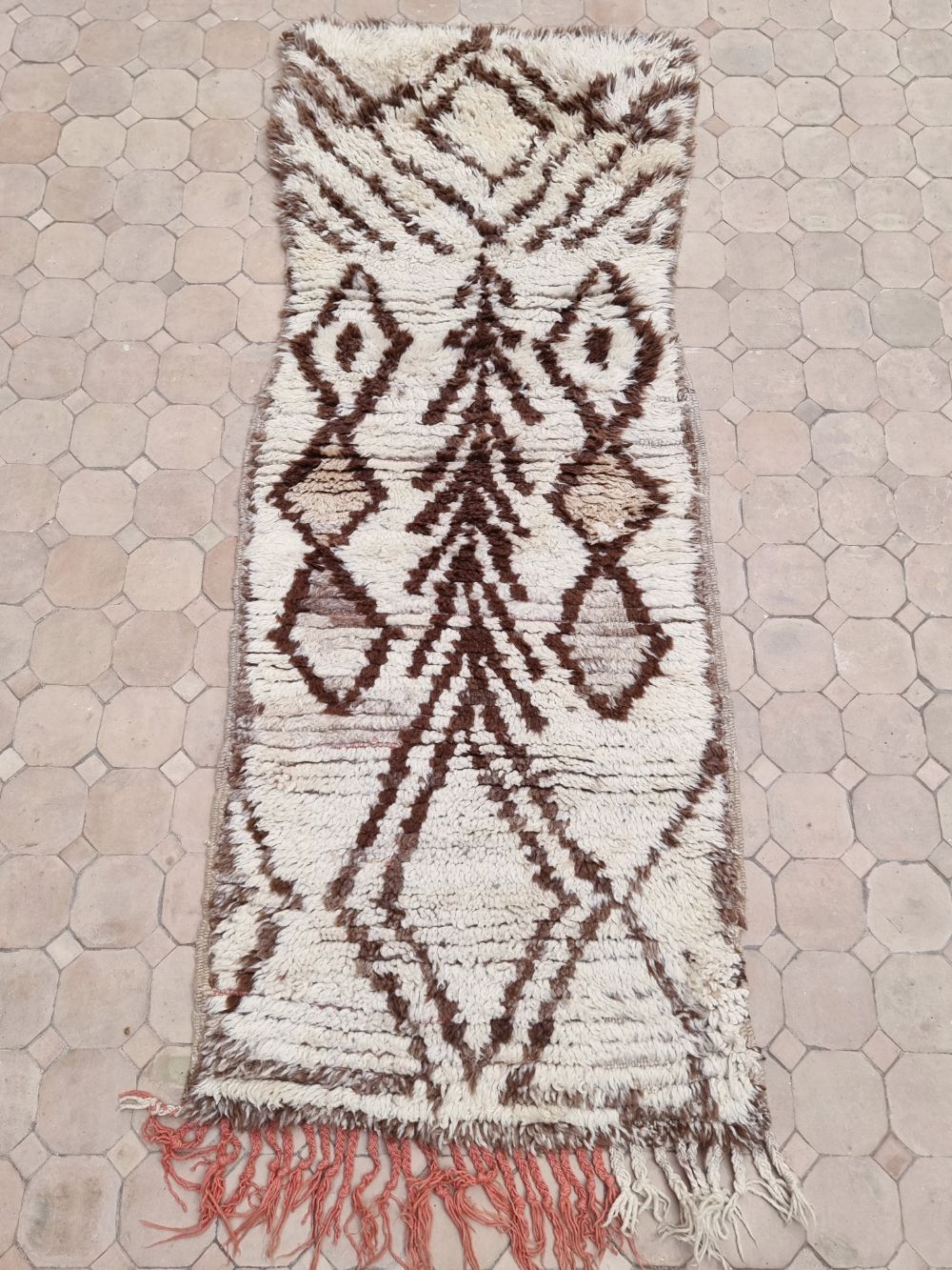 Marokkolainen vintage Beni Ouarain matto 150x60cm