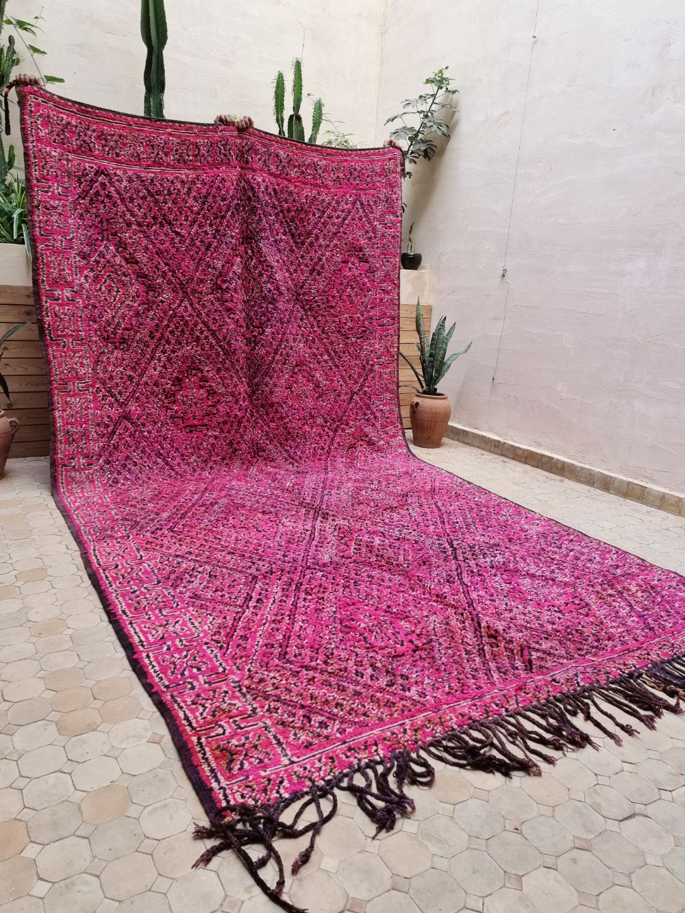 Marokkolainen vintage Zayane matto 390x200cm