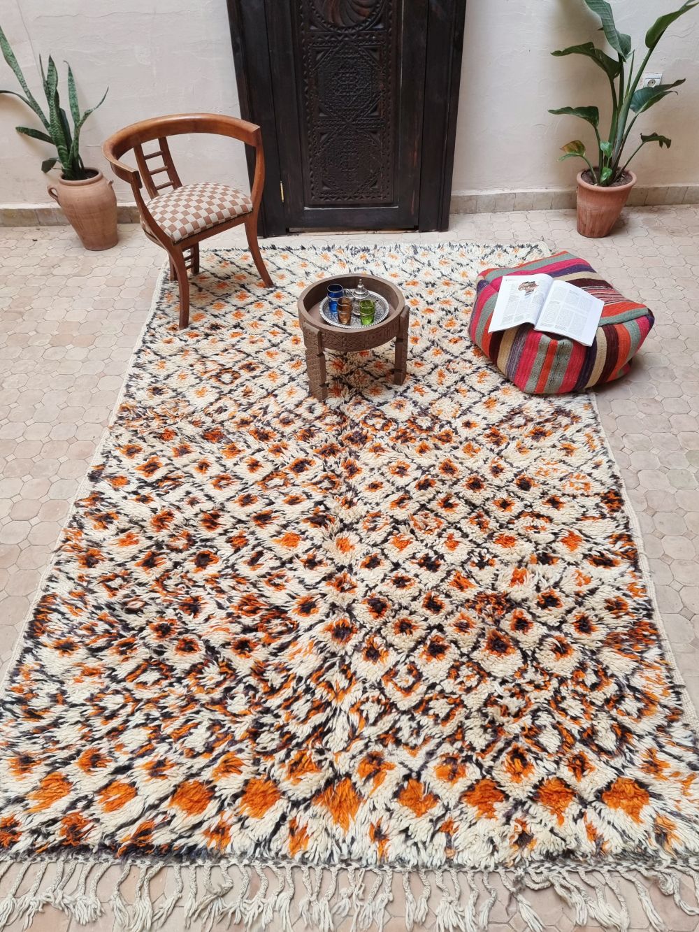 Marokkolainen vintage Beni Ouarain matto 290x190cm