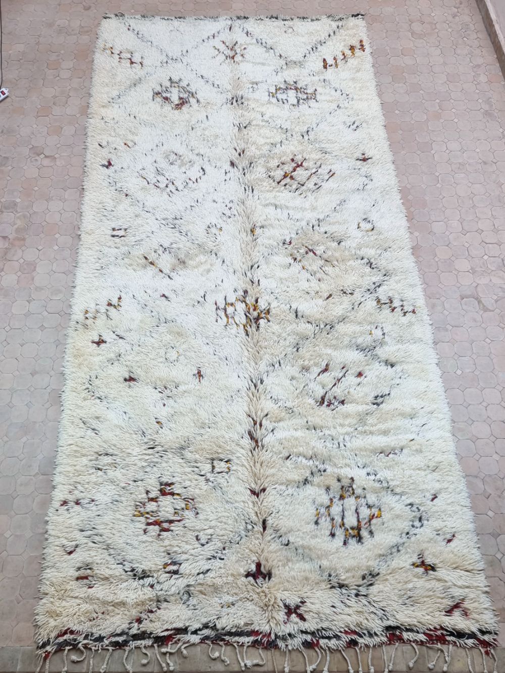 Marokkolainen vintage Beni Ouarain matto 450x205cm