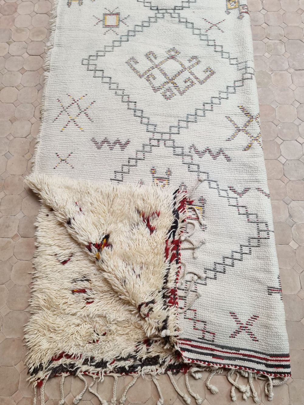 Marokkolainen vintage Beni Ouarain matto 450x205cm