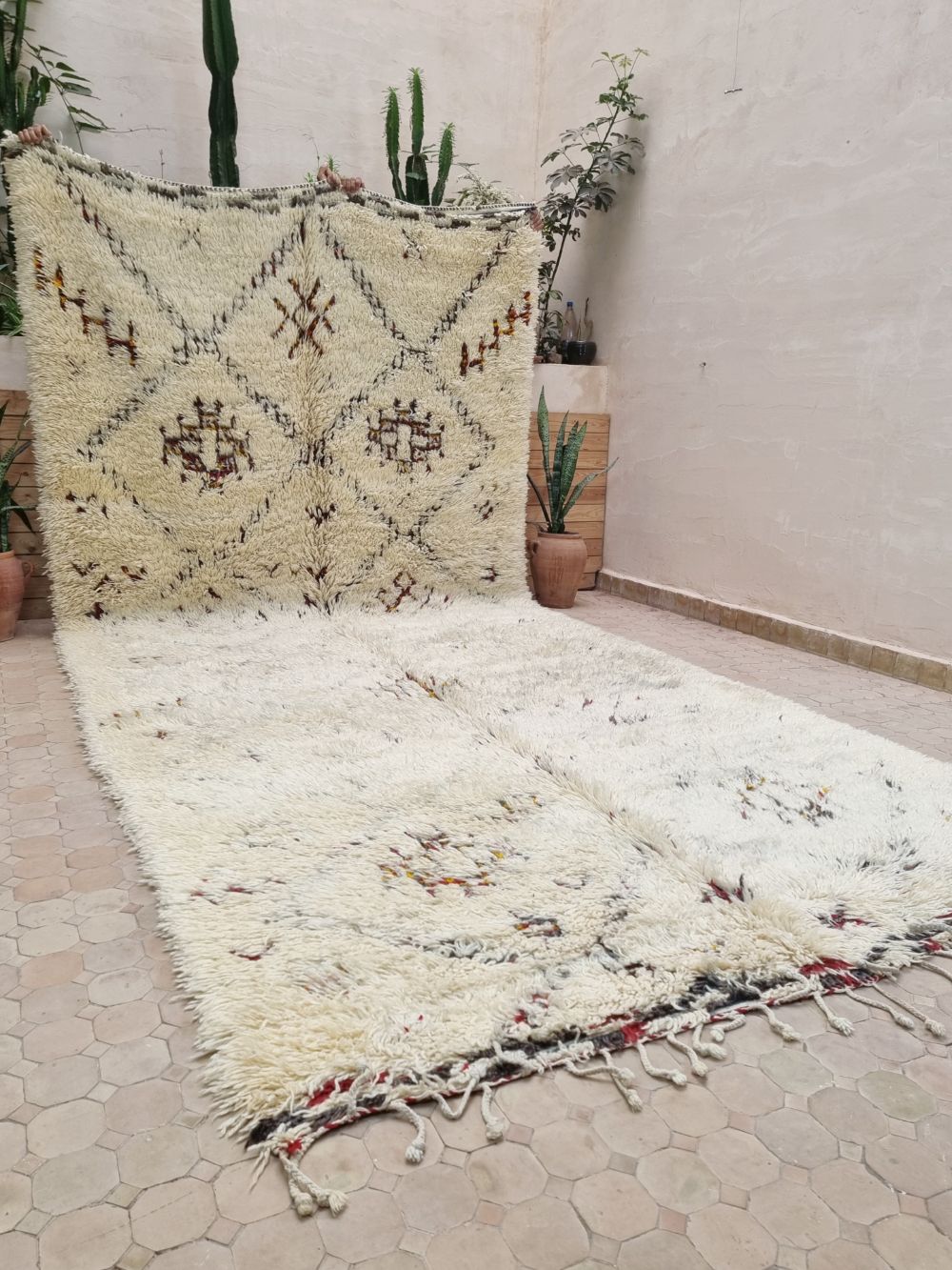 Marokkolainen vintage Beni Ouarain matto 450x205cm