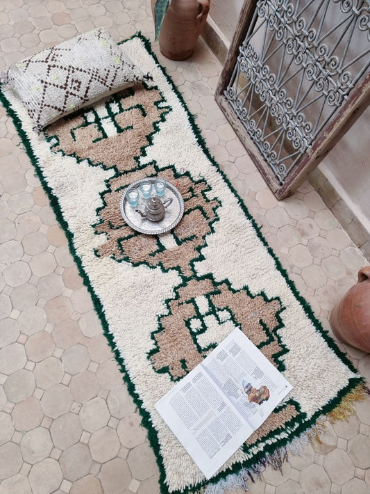 Marokkolainen vintage Azilal-matto 190x75cm