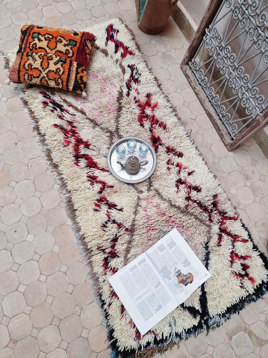 Moroccan Vintage Azilal Rug 180x75cm