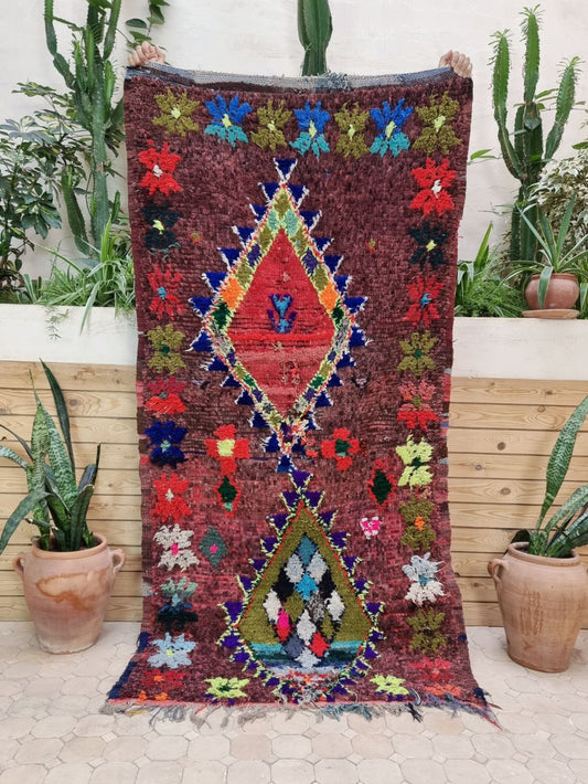 Marokkolainen vintage Boujaad matto 205x100cm