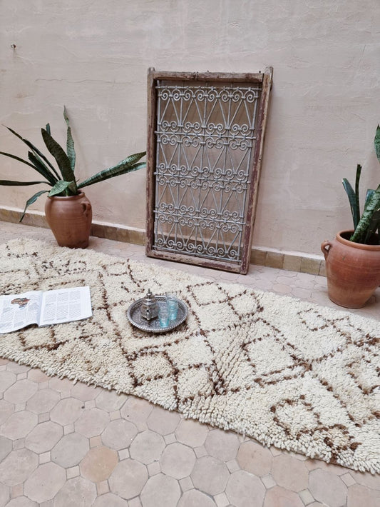 Marokkolainen vintage Beni Ouarain matto 230x85cm