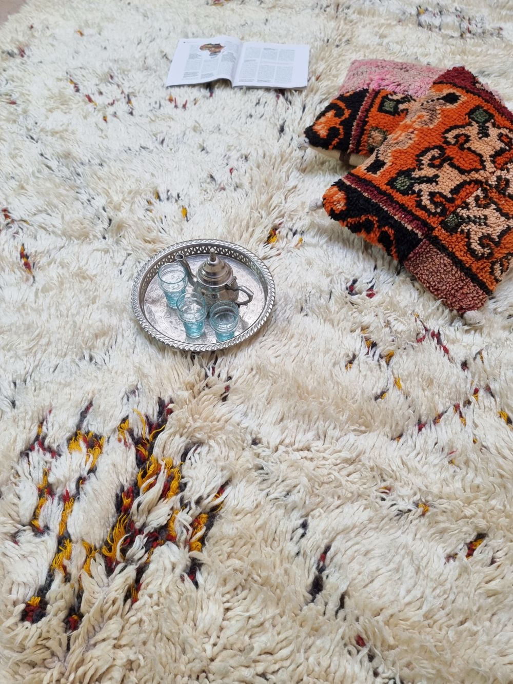 Marokkolainen vintage Beni Ouarain matto 450x205cm