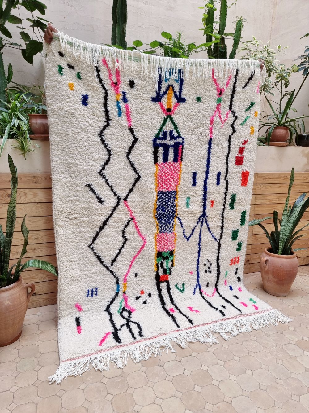 Marokkolainen Azilal-matto 190x140cm