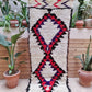Marokkolainen vintage Azilal-matto 185x75cm