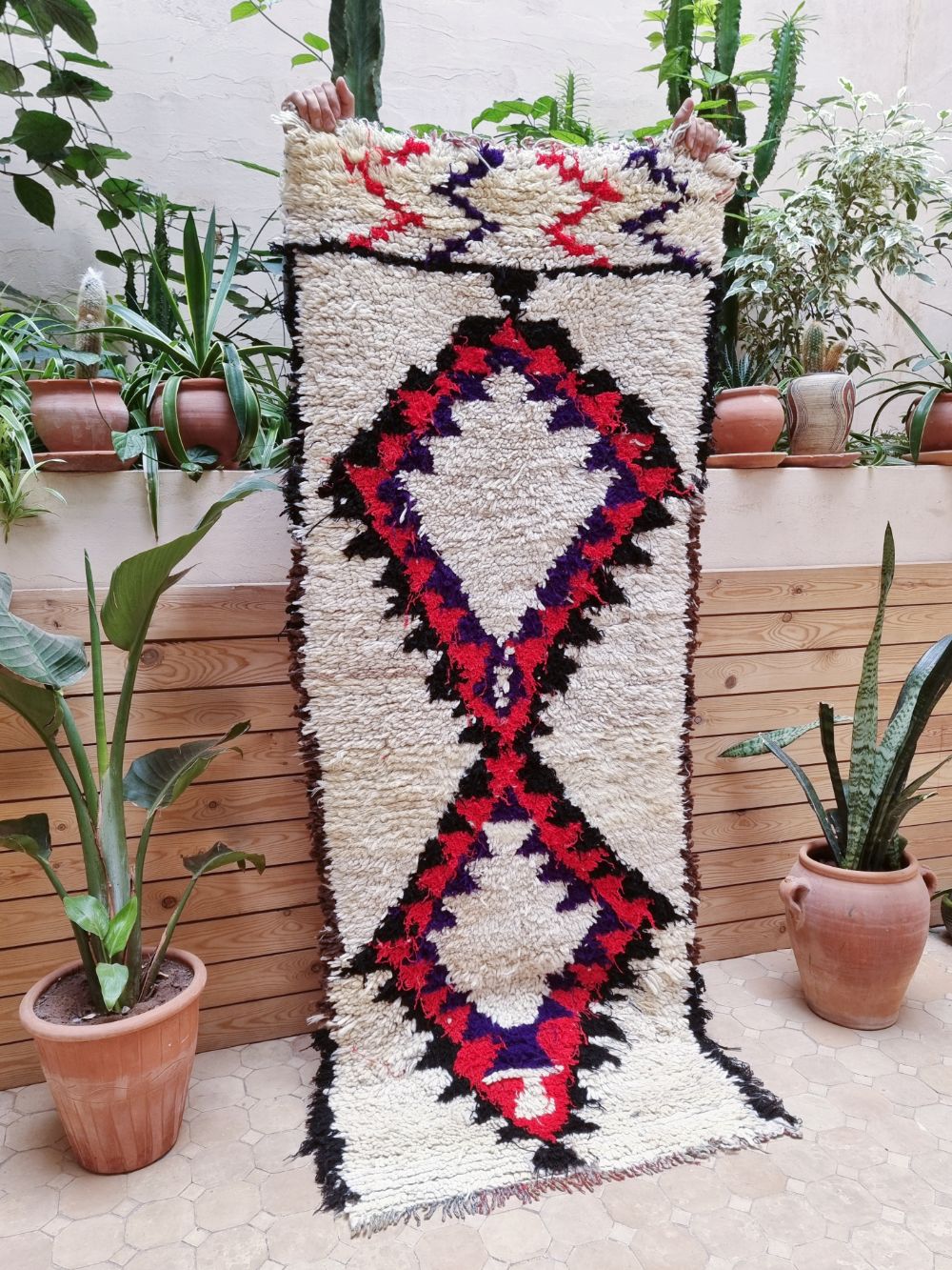 Moroccan Vintage Azilal Rug 185x75cm