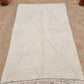 Moroccan All White Rug 235x150cm