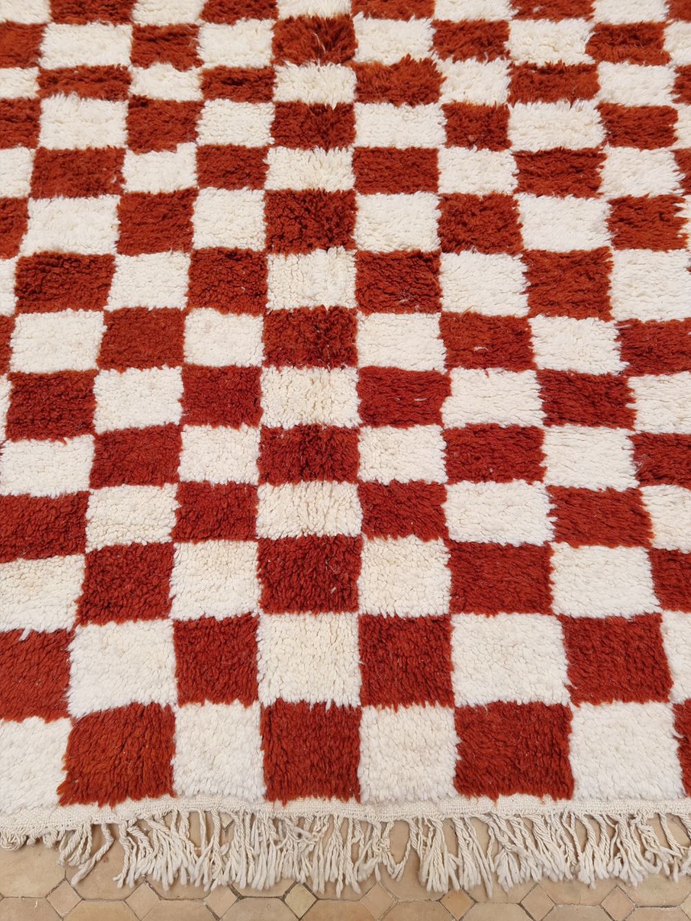 Marokkolainen ruudullinen matto 245x165cm