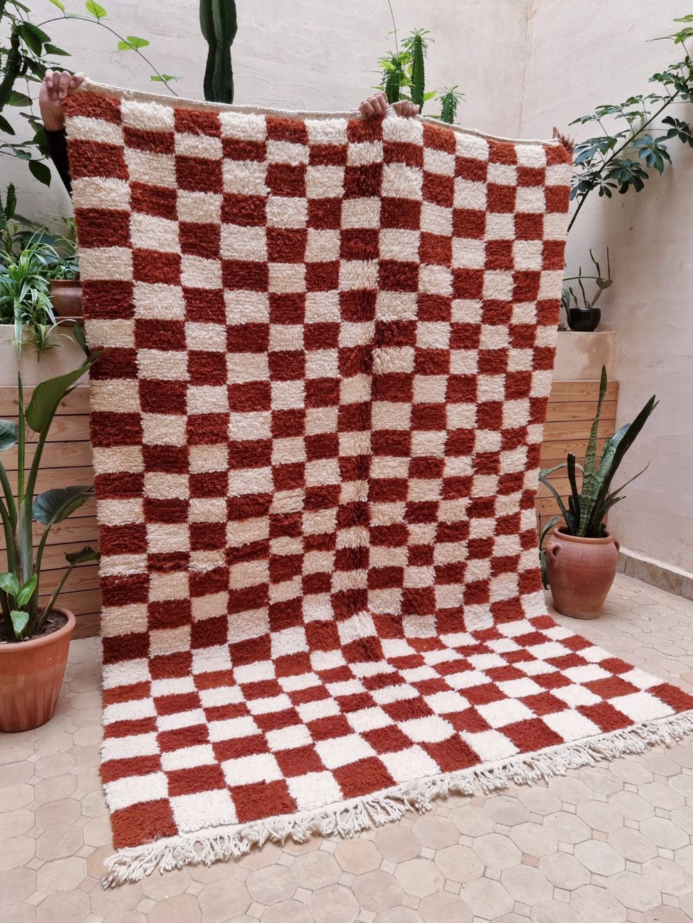 Moroccan Checkered Rug 245x165cm