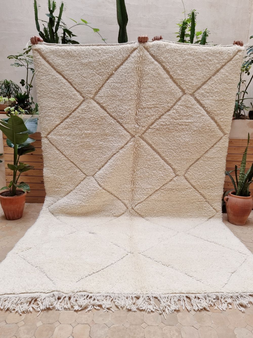 Marokkolainen matto Cream 295x200cm