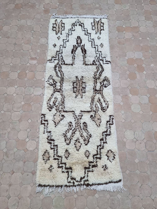 Marokkolainen vintage Azilal-matto 205x75cm