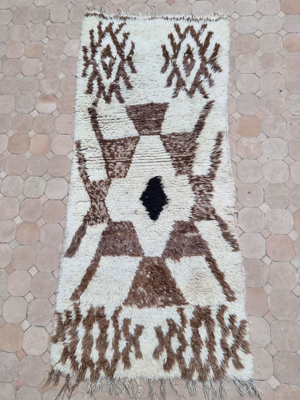 Marokkolainen vintage Azilal-matto 155x65cm