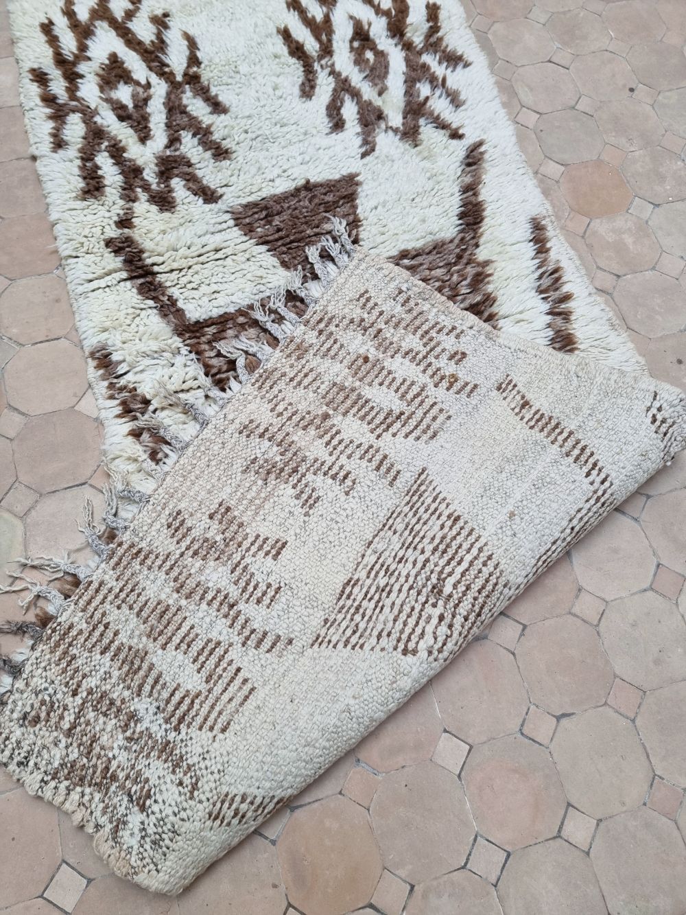 Marokkolainen vintage Azilal-matto 155x65cm