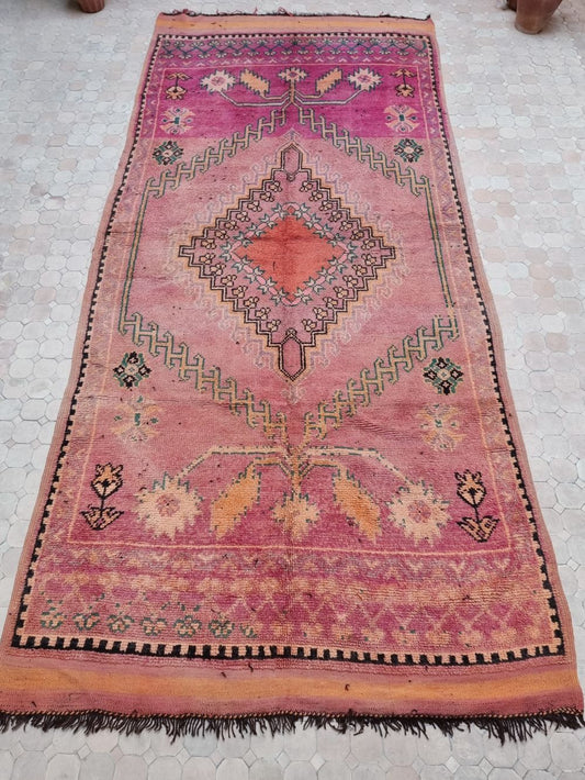 Reserved - Moroccan Vintage Boujaad Rug 395x185cm