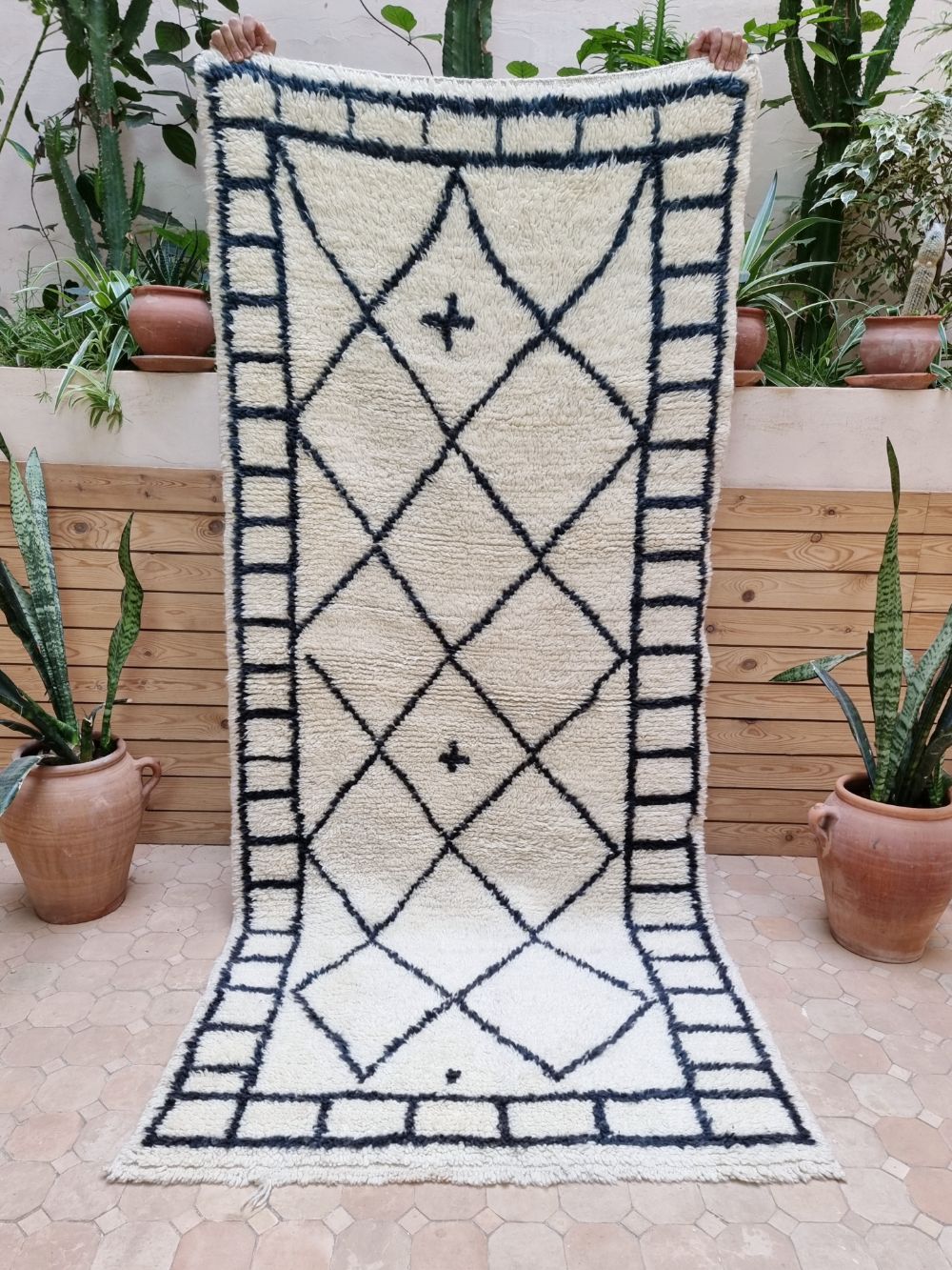 Marokkolainen vintage Azilal käytävämatto 225x100cm