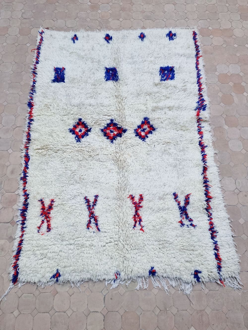 Marokkolainen vintage Azilal-matto 195x140cm